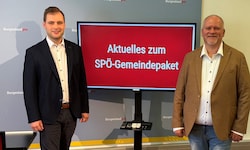 Die SPÖ-Landesgeschäftsführer Kevin Friedl und Friedrich Radlspäck