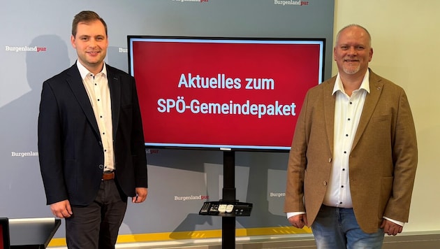 Die SPÖ-Landesgeschäftsführer Kevin Friedl und Friedrich Radlspäck
