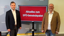Die SPÖ-Landesgeschäftsführer Kevin Friedl und Friedrich Radlspäck