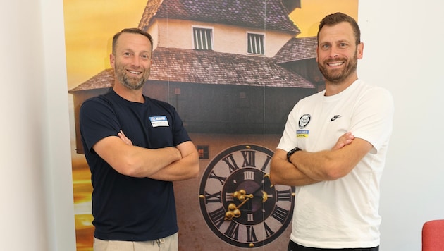 Ferdinand Feldhofer (li.) und Jürgen Säumel freuen sich auf das 202. Grazer Derby.