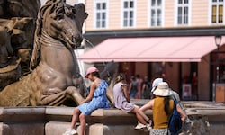 In der Stadt Salzburg helfen sogar Brunnen beim Abkühlen