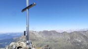 Blick vom Pockkogel Richtung Norden über das Skigebiet von Kühtai hinweg.