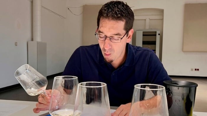Christian Zechmeister bei der Arbeit, die keine leichte ist: Zwischen den „Flights“ blieb Zeit ...