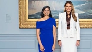 Einer der letzten gemeinsamen Termine: Usha Vance (li.) und Melania Trump im Mai in der National ...
