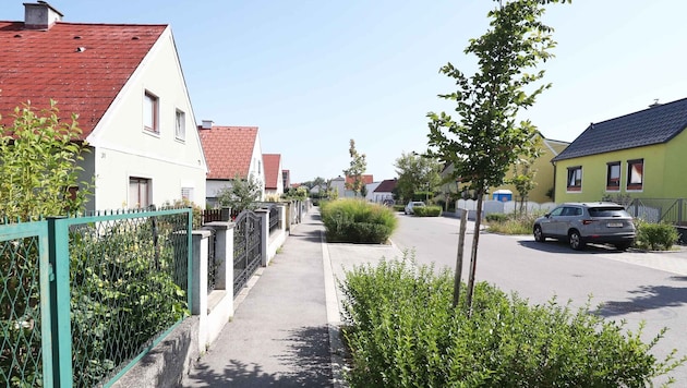 Die idyllische Siedlungsgasse nach ihrer Sanierung