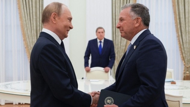 Witkoff (re.) traf Putin Anfang August im Kreml und zeigte dabei, dass er keinerlei ...