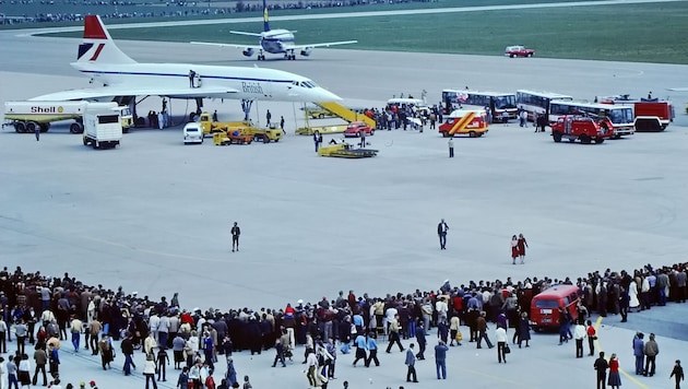 Die Erstlandung der Concorde 1981 in Linz zog die Massen an.