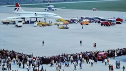 Die Erstlandung der Concorde 1981 in Linz zog die Massen an.