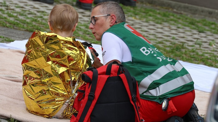 Auch Kinder mussten fliehen