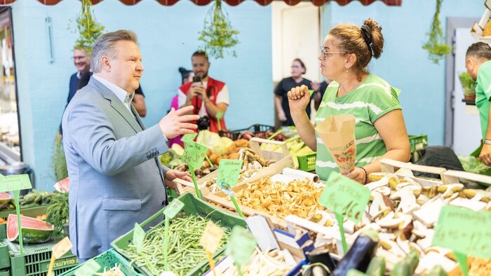 Bürgermeister Ludwig genoss den Abend am Schlingermarkt.
