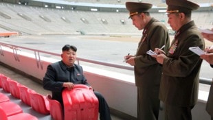 Ob sich Nordkoreas Machthaber Kim Jong-Un ins Stadion von Pyongyang begeben würde, um ein Spiel ...