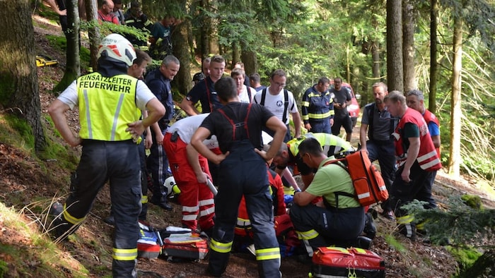 Die Unfallstelle lag in einem abgelegenen Waldstrück.