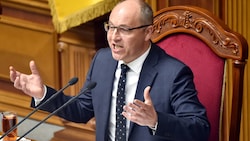 Der frühere ukrainische Parlamentschef Andrij Parubij ist im Westen des Landes in der Stadt Lwiw ...
