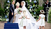 Prinzessin Marie Caroline von und zu Liechtenstein strahlte vor dem Gang zum Altar.
