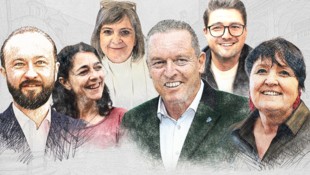 Die steirischen Parteiobleute (von links): Lercher (SPÖ), Krautwaschl (Grüne), Klimt-Weithaler ...