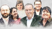 Die steirischen Parteiobleute (von links): Lercher (SPÖ), Krautwaschl (Grüne), Klimt-Weithaler ...