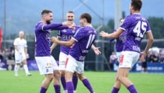 Der Austria-Jubel war nach dem Blitz-1:0 von Lipczinski (M.) groß.