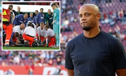 Auch Bayern-Trainer Vincent Kompany machte sich Sorgen um Robin Fellhauer.