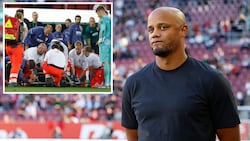 Auch Bayern-Trainer Vincent Kompany machte sich Sorgen um Robin Fellhauer.