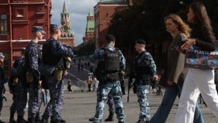Ein typischer Tag im Moskauer Stadtzentrum: Überall tummeln sich Polizisten.