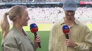 Sky-Moderatorin Katharina Kleinfeldt und ÖFB-Kicker Marco Friedl