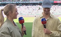 Sky-Moderatorin Katharina Kleinfeldt und ÖFB-Kicker Marco Friedl