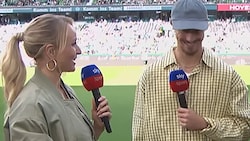Sky-Moderatorin Katharina Kleinfeldt und ÖFB-Kicker Marco Friedl