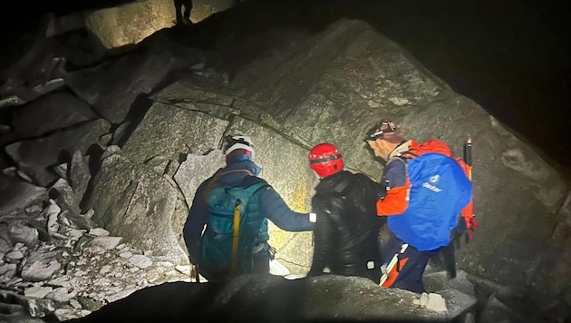 Rettungseinsatz im hochalpinen Gelände.