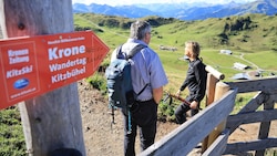 Bei Prachtwetter starteten die Teilnehmer des „Krone“-Wandertags Richtung Kitzbüheler Horn.