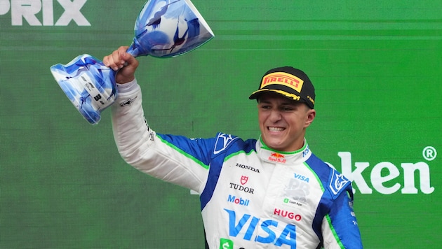 Rookie Isack Hadjar stand erstmals auf einem Formel-1-Podium.
