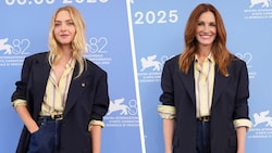 Amanda Seyfried und Julia Roberts trugen bei ihren Venedig-Pressekonferenzen den gleichen ...