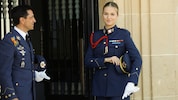 Kronprinzessin Leonor in Uniform bei ihrem Antritt in der Luftwaffenakademie in San Javier 
