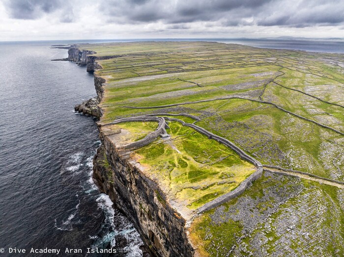 Aerial View, Coastline, Inishmore, Aran Islands, Co Galway