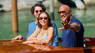 Dwayne Johnson und Emily Blunt in Venedig.