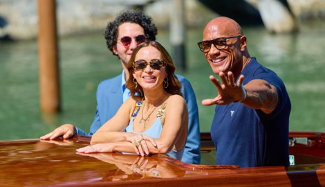 Dwayne Johnson und Emily Blunt in Venedig.