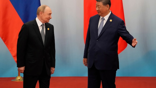 Putin und Xi trafen in Tianjin aufeinander.