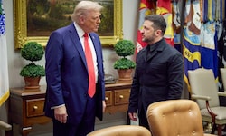 Trump und Selenskyj bei einem Treffen im Weißen Haus Mitte August