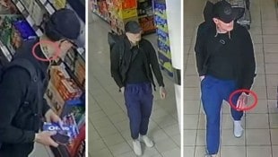 Der auf den Lichtbildern ersichtliche Mann steht im Verdacht, einen schweren Raub mit Waffe in ...