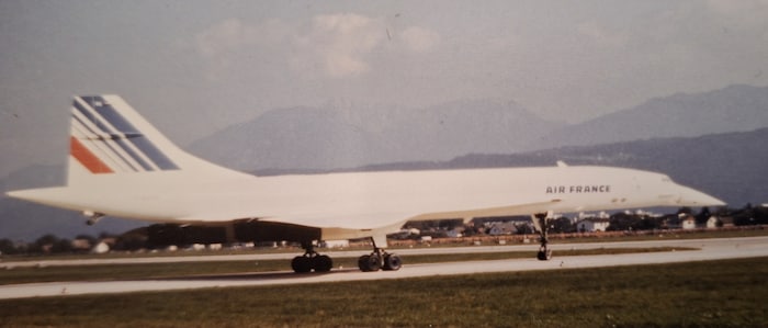 Seltener Anblick: eine „Concorde“ auf dem Kärntner Airport