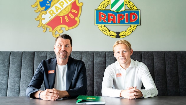 Sportchef Markus Katzer (li.) macht seinen bislang größten Coup perfekt: Tobias Gulliksen ist ...