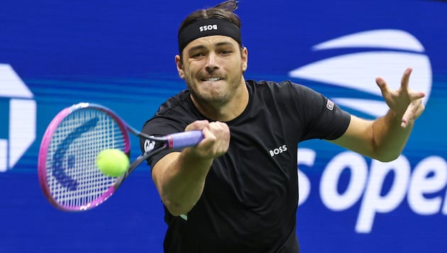 Taylor Fritz trug das Stirnband falsch herum.