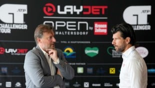 Jürgen Melzer, heutiger ÖTV-Sportdirektor, mit Waltersdorf-Macher Sascha Freitag.