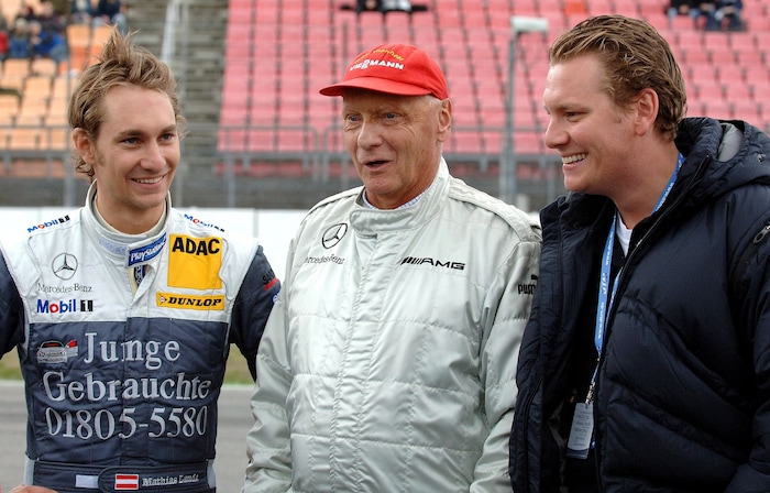 Mathias, Niki und Lukas Lauda (von li. nach re.)