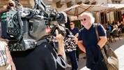 Gregor Seberg auf Setbesuch in Graz