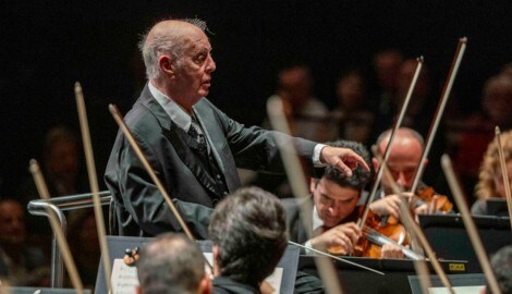 Daniel und Michael Barenboim (hinter Hand) bei einem gemeinsamen Auftritt
