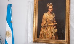 Das gestohlene Gemälde „Porträt einer Dame“ ist in einer Immobilienanzeige in Argentinien ...