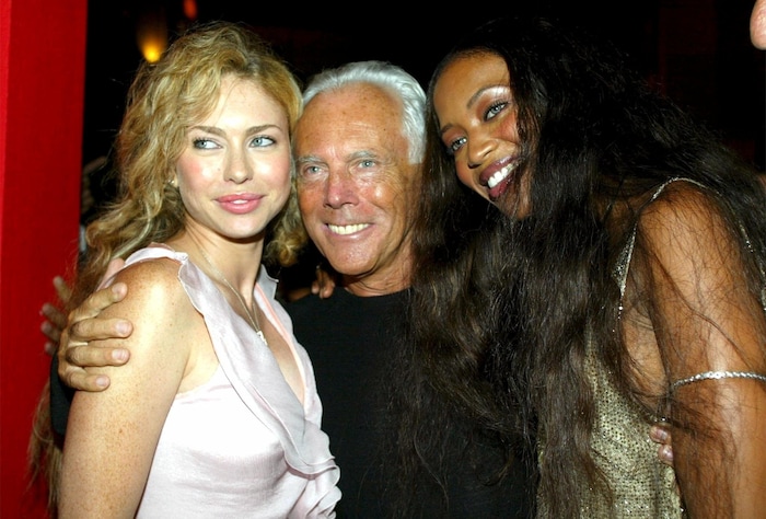 Yvonne Scio, Giorgio Armani, Naomi Campbell