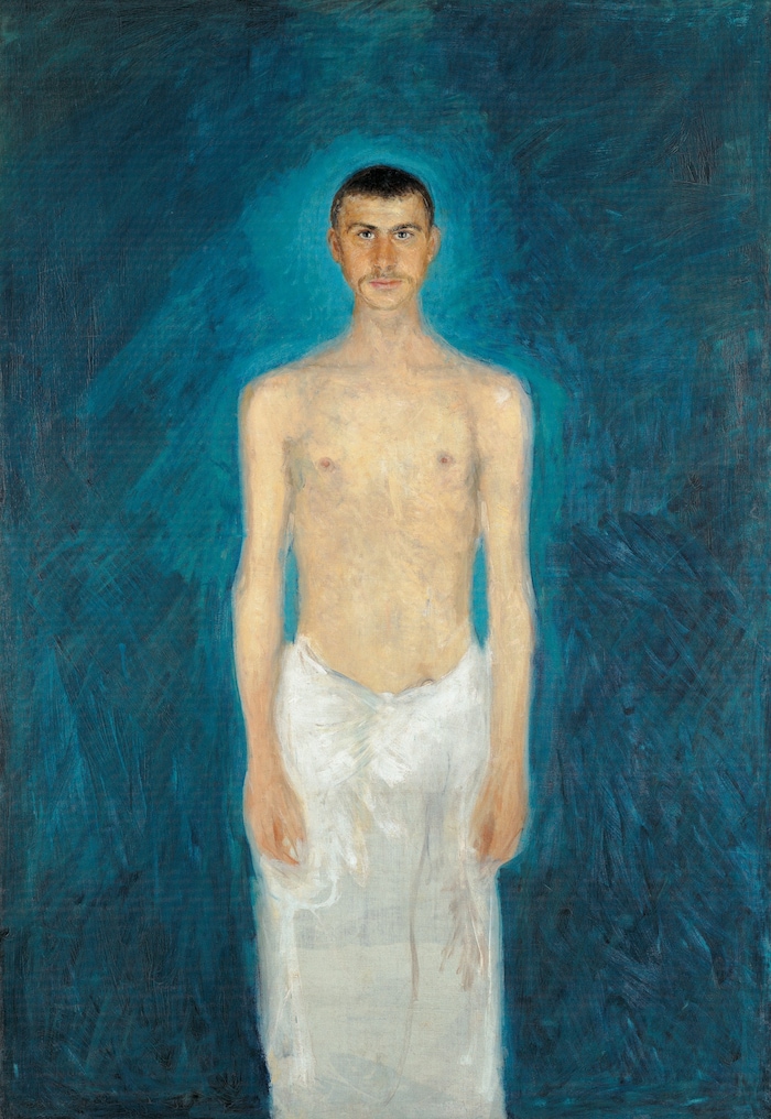 Von einer strahlenden Aura umschwebt: Richard Gerstl, Selbstbildnis als Halbakt aus 1902/04