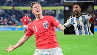 Michael Gregoritsch und Lionel Messi