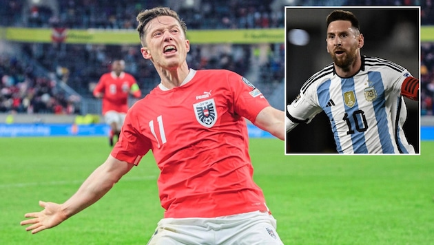 Michael Gregoritsch und Lionel Messi